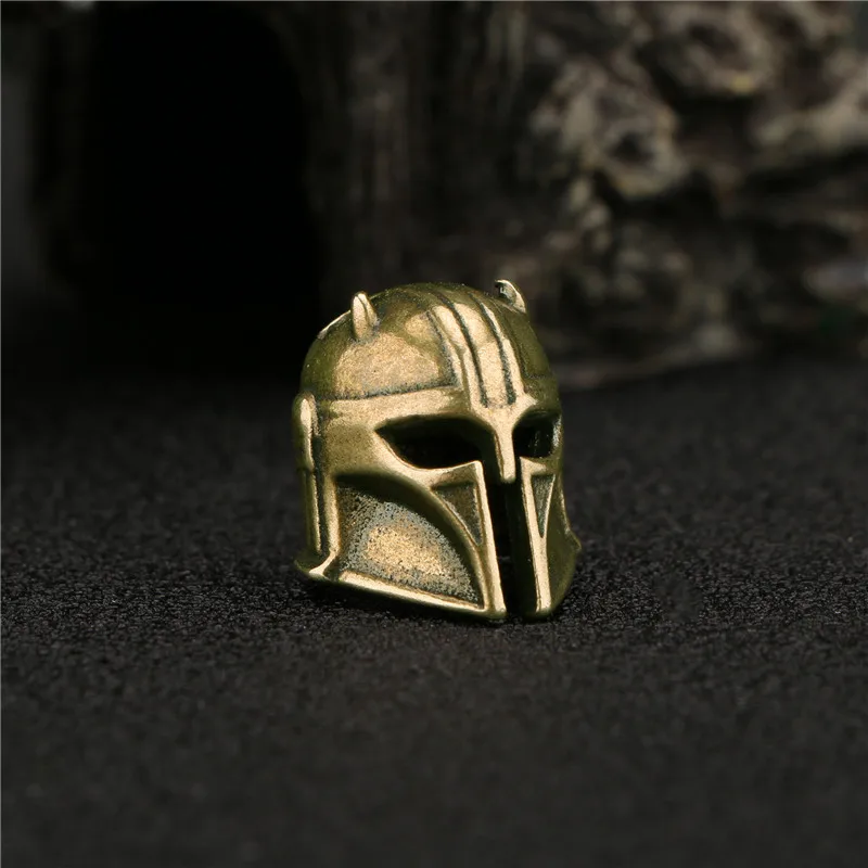 Походный боевой доспех на шлем мандалор охотник за головами боевой доспех воин латунный нож с бусинами подвеска на шнурке сделай сам для повседневного использования уличный инструмент Аксессуары для Паракорда