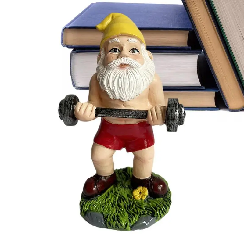 

Outdoor Gnome Statue Funny Workout Gnome Sculpture Gnome Figurine Decoration With Vivid Expressions For Gardens Courtyards Lawns