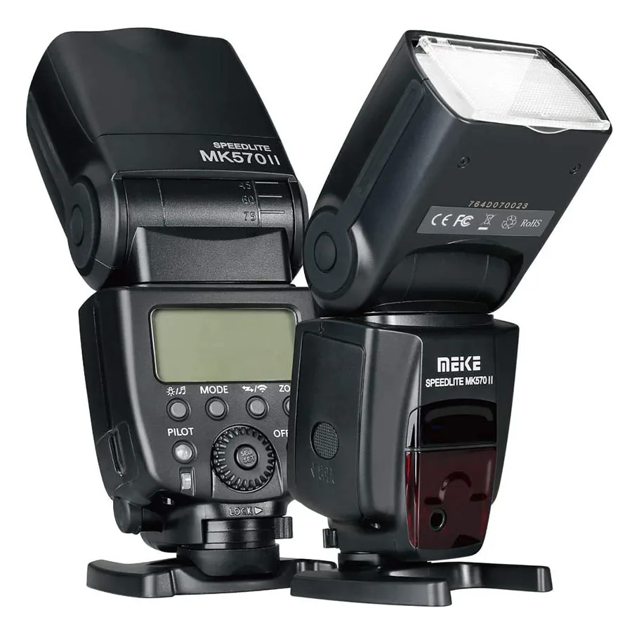 

Meike MK570II Manual Camera Flash Speedlite with LCD Display Compatible with Nikon Pentax Panasonic Olympus Fujifilm DSLR Mirror