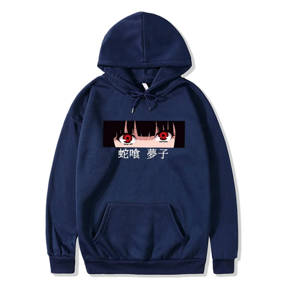 

Толстовка с капюшоном Jabami Yumeko с мультяшным принтом, Свободные повседневные толстовки унисекс с круглым вырезом для косплея
