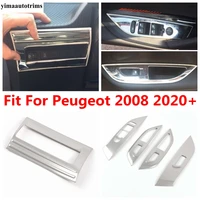 head light lamp button frame door armrest window lift switch panel cover trim for peugeot 2008 2020 2022 interior accessories