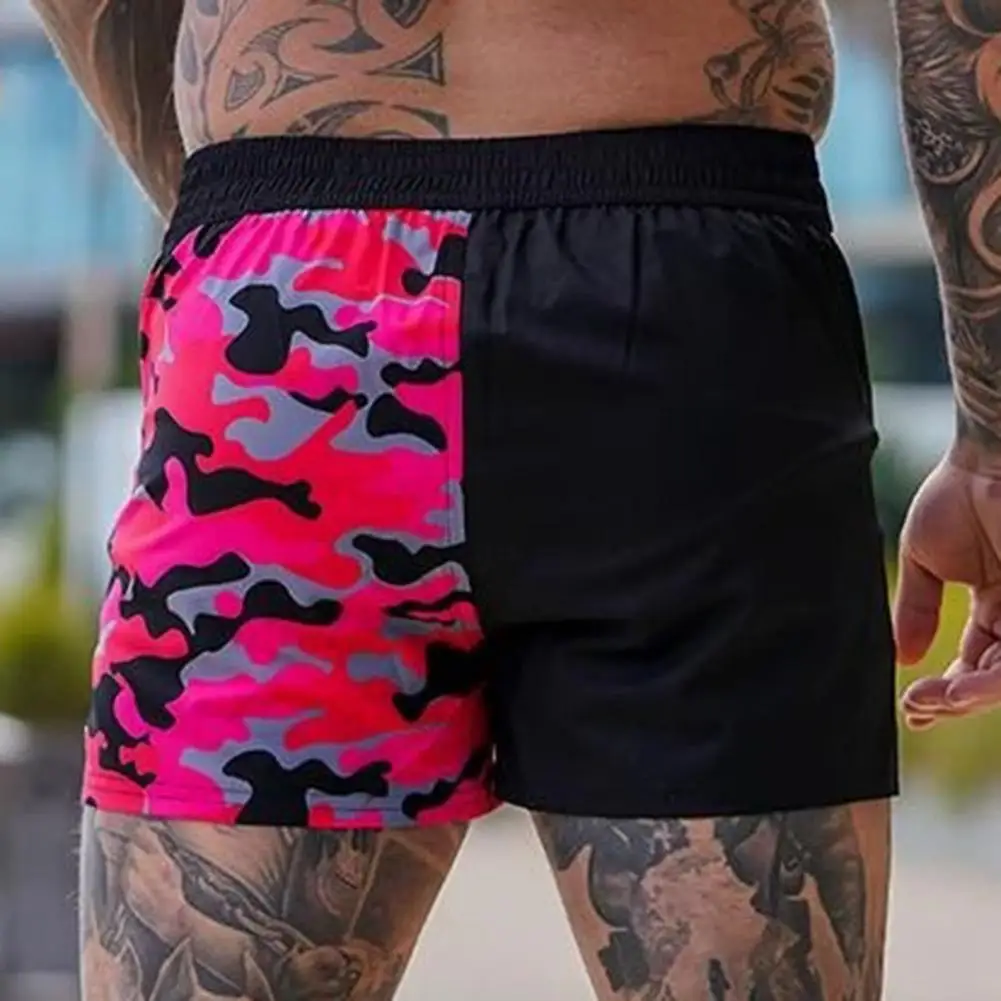 Шорты мужские для плавания с эластичным поясом пляжные регулируемым шнурком на