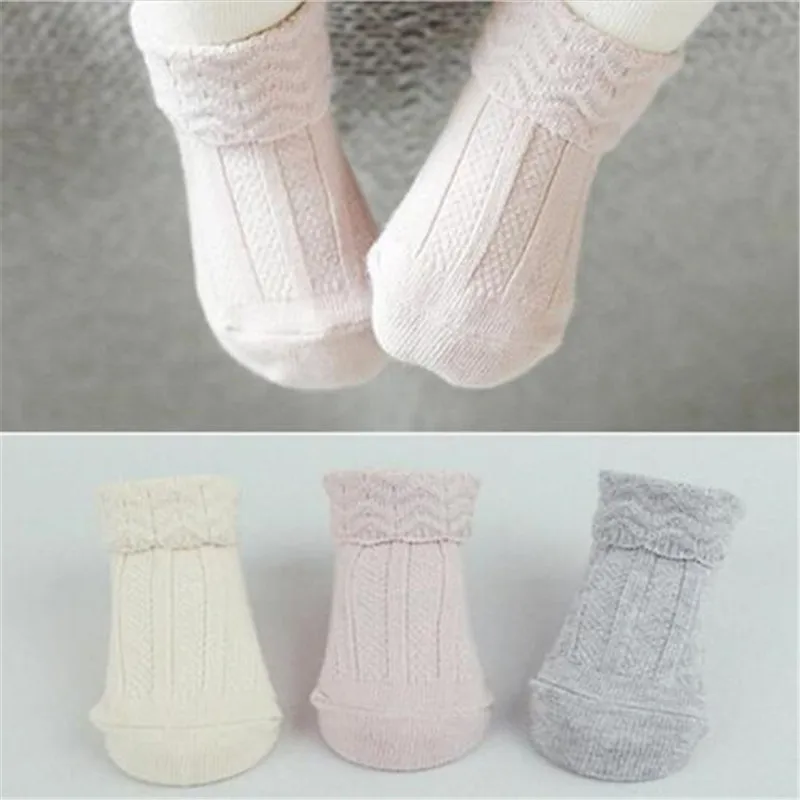

Baby Socks Set Anti Slips Cotton Kids Socks Rubber Soles Toddler Ribbed Floor Sock Infant Solid Color Sokken Girls Boy