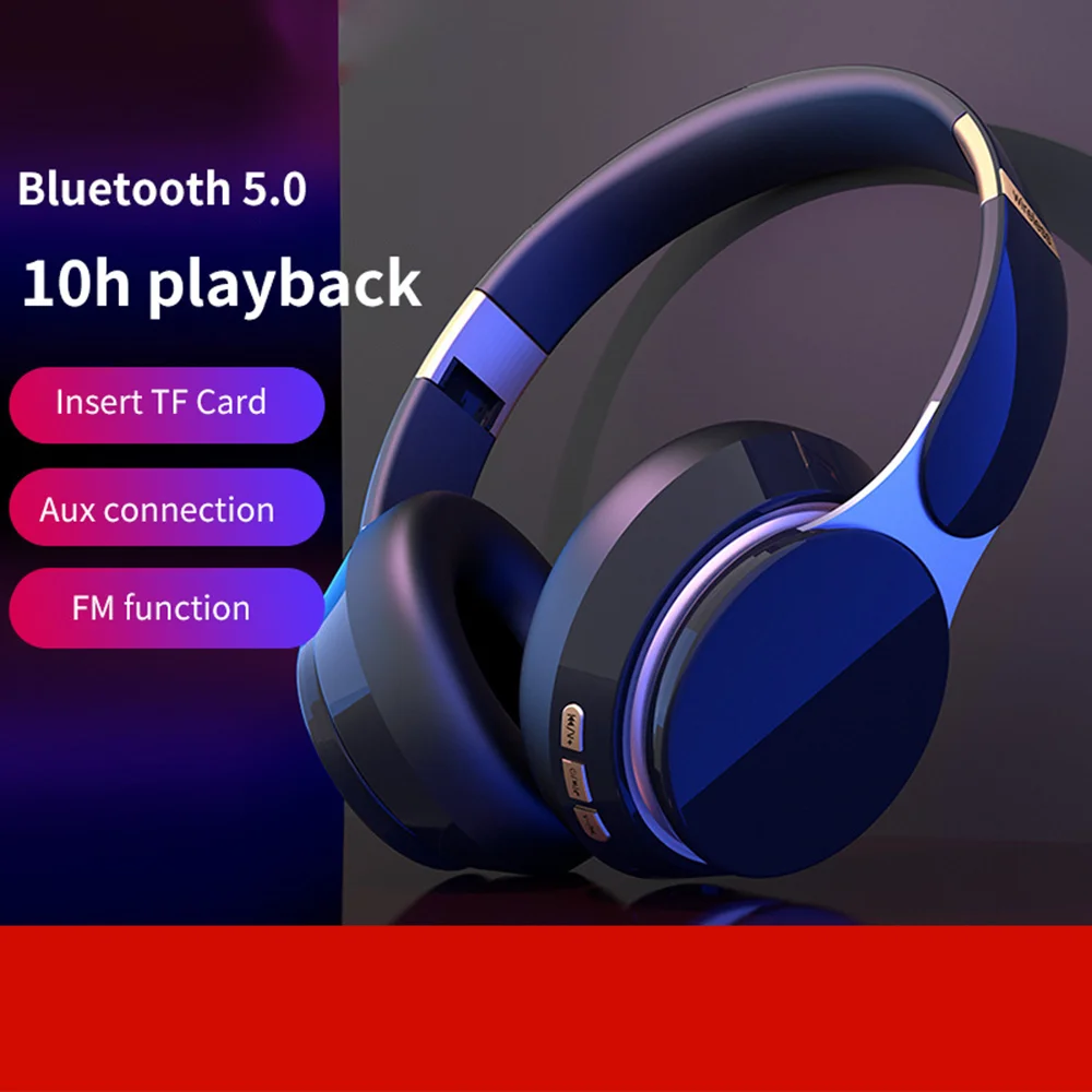 Купи Wireless Headphones 5.0 Bluetooth Headphones Foldable Bass HIFI Stereo Gaming Earbuds With Mic For IPhone Xiaomi Sumsamg Huawei за 1,028 рублей в магазине AliExpress