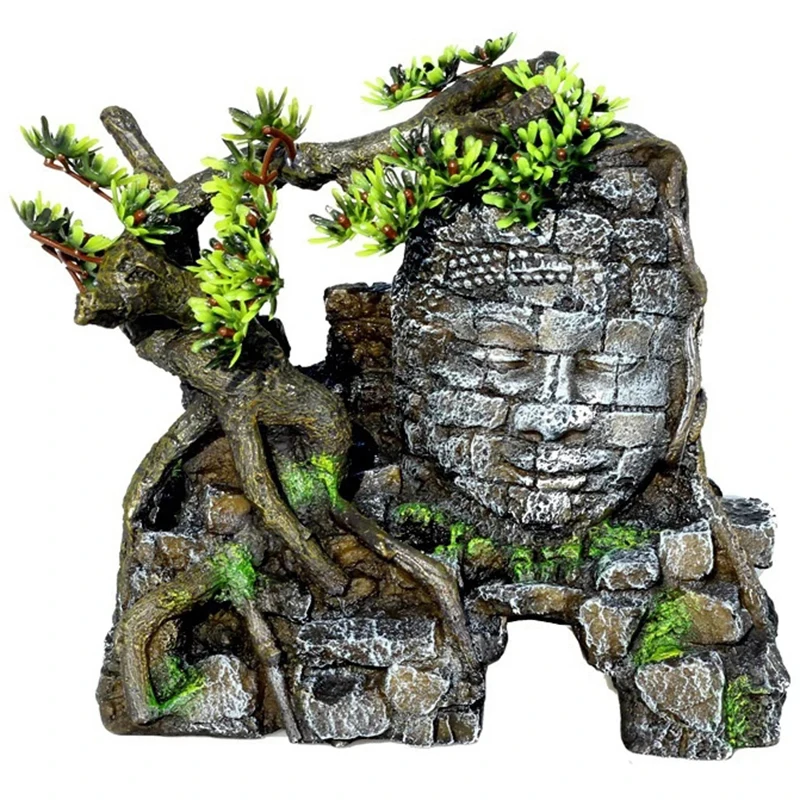 

Aquarium Stone Buddha Rockery Decoration Ornaments Fish Shrimp Aquascape Decor Aquarium Accessories