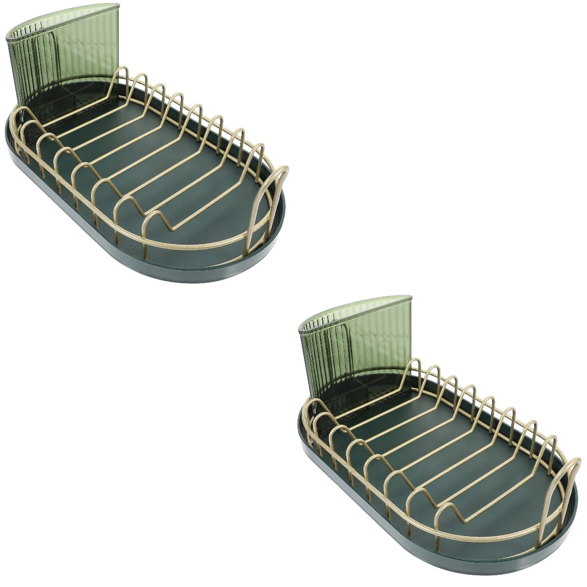 

2pcs Dish Drying Rack Utensil Holder Home Kitchen Dish Stand Kitchen Gadget Home Supplies