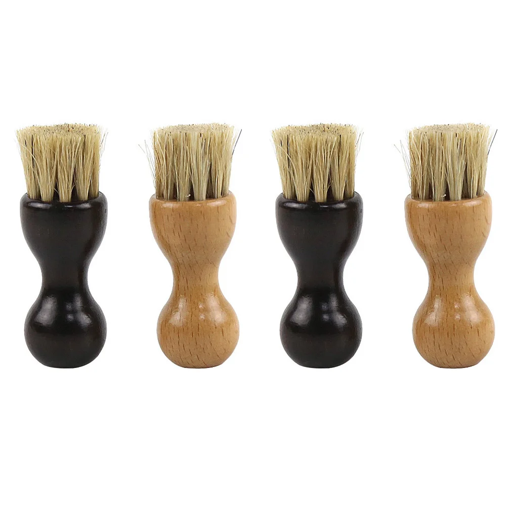 Shoe Brush Shoes Seam Cleaner Polishing Wooden Cleaning Accessory Care Tool Applicator