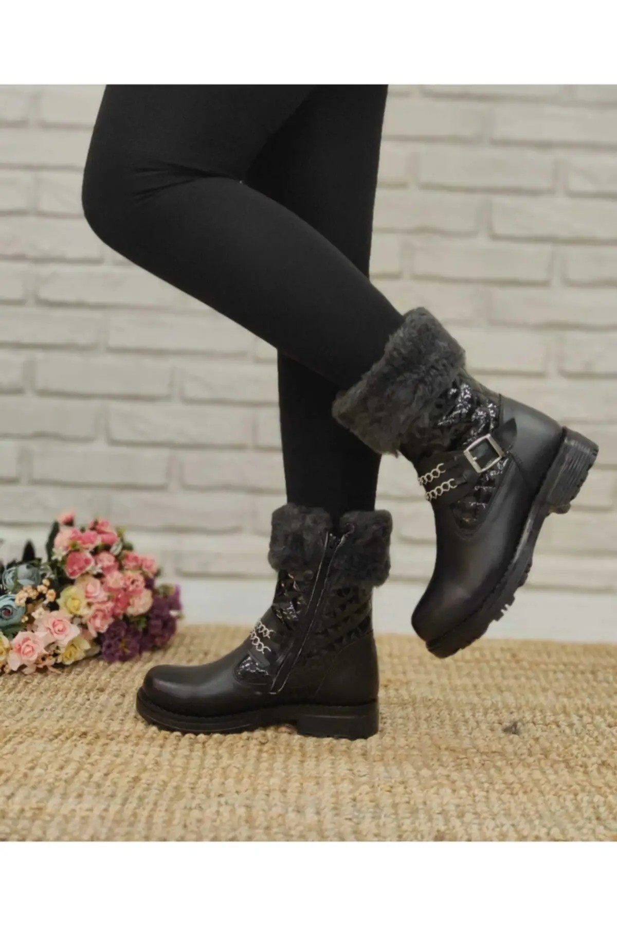 

Kid'S Boots E Girl Child Black Skin Boots & Bootie