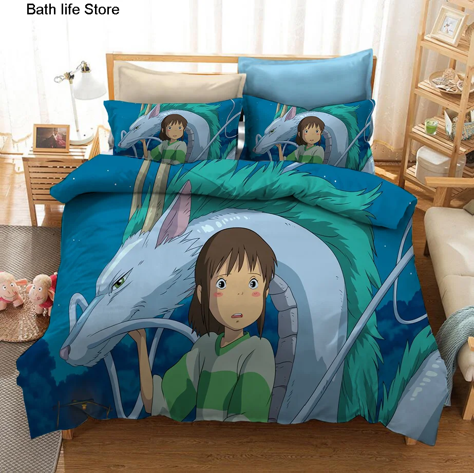 

Комплект постельного белья аниме с рисунком из японского аниме, 3D комплект пододеяльников, аниме одеяло, Комплект постельного белья, Компле...