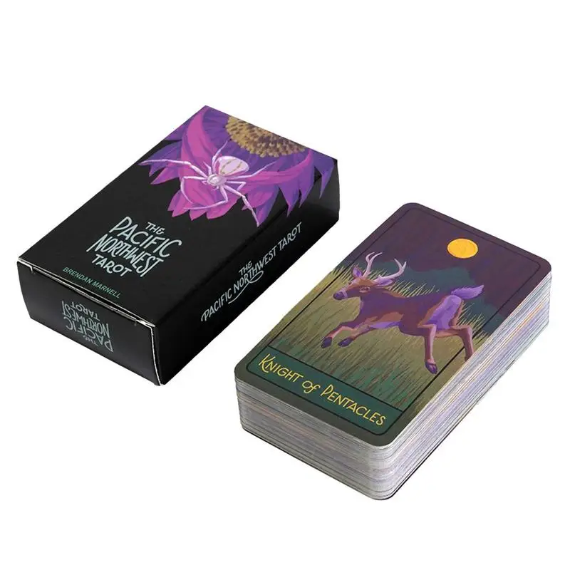 

78pcs The Pacific Northwest Tarot Card Full English Fortune Telling Game Deck Cards For Beginners Family Party Board Game