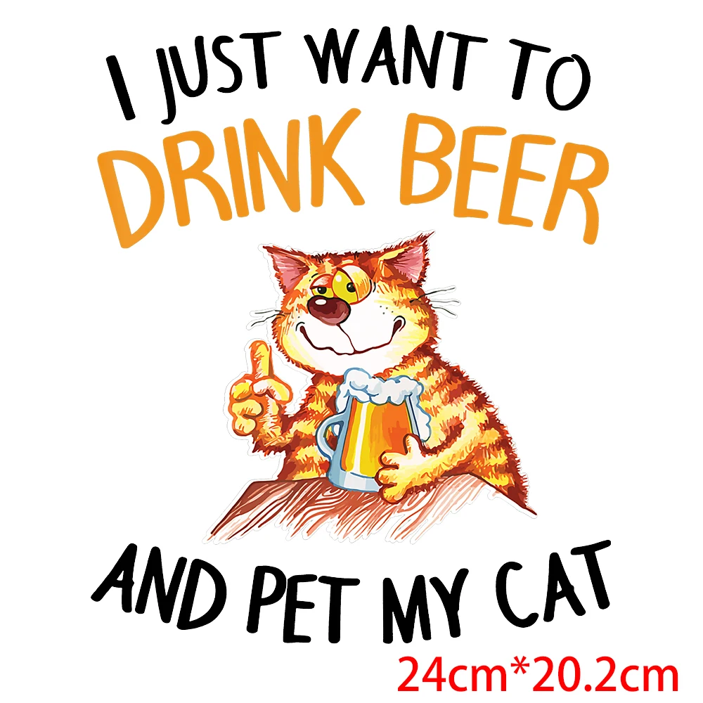 Подарок на день рождения папы забавные нашивки с котом термотрансферные стикеры