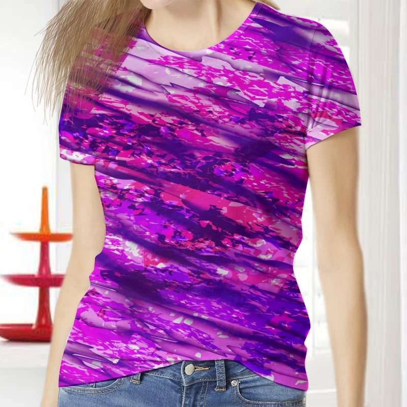 

Women T-Shirt Femme Cool Pattern Tees Ladies Clothes Round Neck 3D Print Women's Clothing Tops Hip-hop Unisex Mujer Harajuku Fun