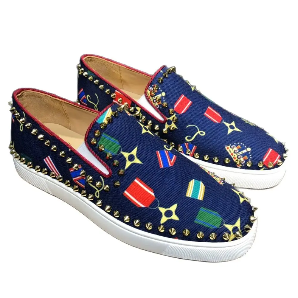 Туфли мужские/женские из натуральной кожи Роскошные с низким верхом и красной