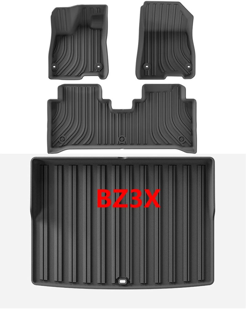 

Используйте для автомобильного ковра TOYOTA BZ3X Всепогодный автомобильный напольный коврик подходит для TOYOTA BZ3X водонепроницаемый коврик в багажник BZ3X автомобильный напольный коврик