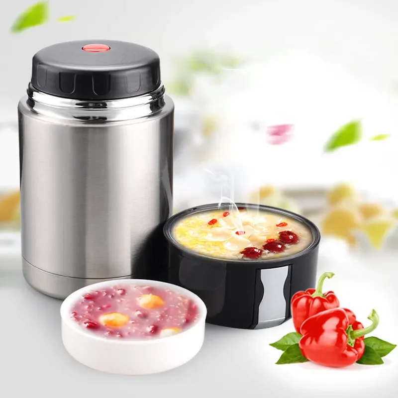 

800ML/1000ML/1200ML Large Capacity Thermos Lunch Box Portable Stainless Steel Food Soup Containers Vacuum Flasks Thermocup