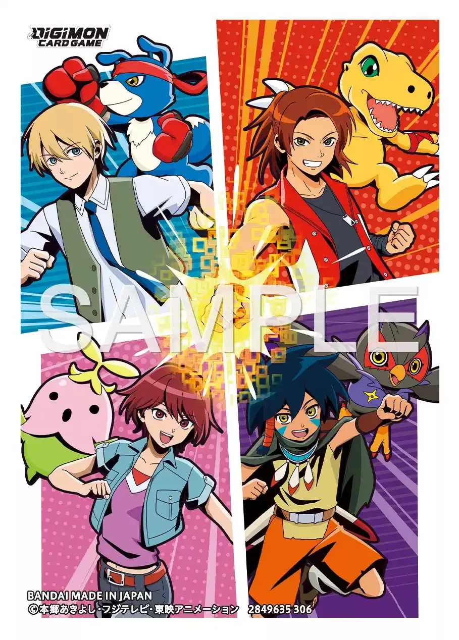Фото Новые официальные протекторы для карт Bandai DTCG Vol.3 (60 шт., 4 дизайна) Digimon Savers Beatbreak, аниме-протекторы для карт, изысканный подарок, игрушки, 2026 год №5