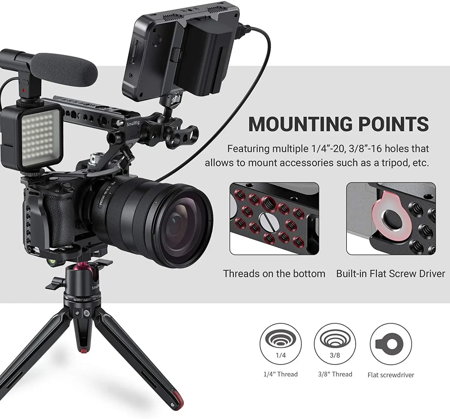 Клетка SmallRig для камеры Sony A6600 клетка Dslr с отверстиями установки Arri аксессуар