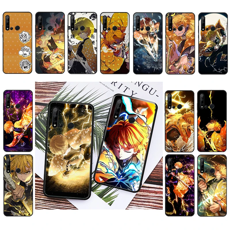 

Demon Slayer Agatsuma Zenitsu Phone Case For Huawei P50 Pro P30 P40 Lite P40Pro P20 lite P10 Plus Mate 20 Pro Mate20 X
