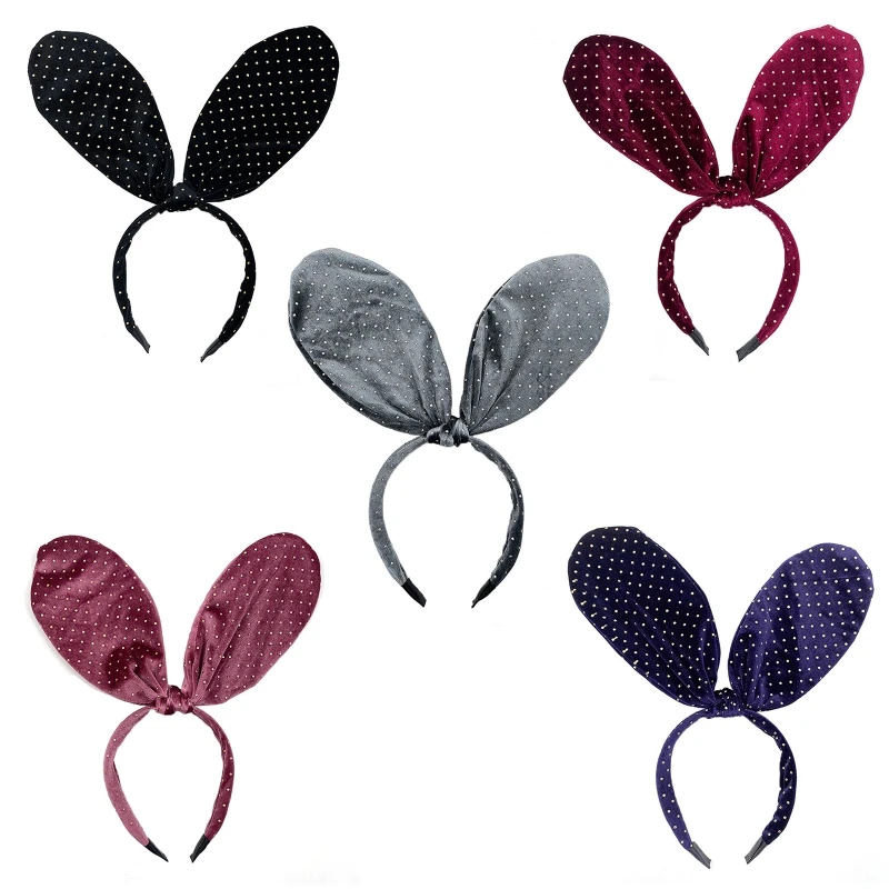 

Обруч для волос в горошек в форме кролика, симпатичная заколка для волос, Пасхальный костюм для Хэллоуина, косплея, вечеринки, головной убор ...