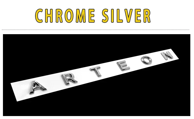 

3D шрифт, буква с логотипом для VW CC Arteon, автомобильный Стайлинг, модифицированный логотип багажника, черный значок, наклейка, аксессуары для украшения автомобиля