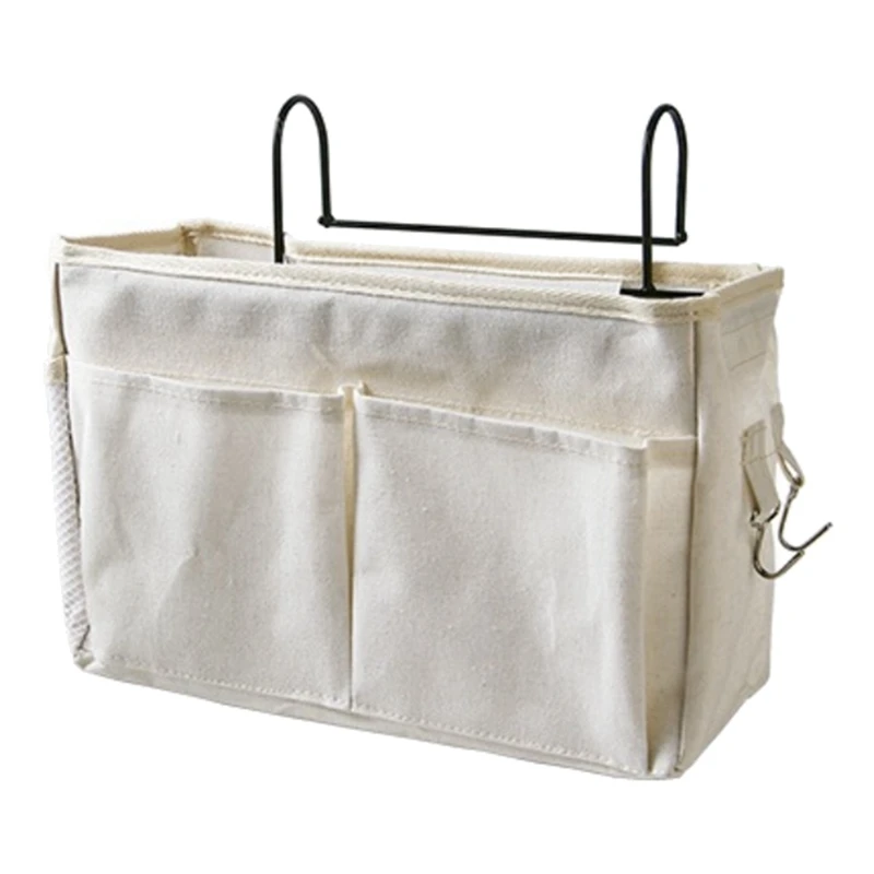 

Canvas Bedside Hanging Bag Storage Bag Bedroom Magazine Household Storage Bag
