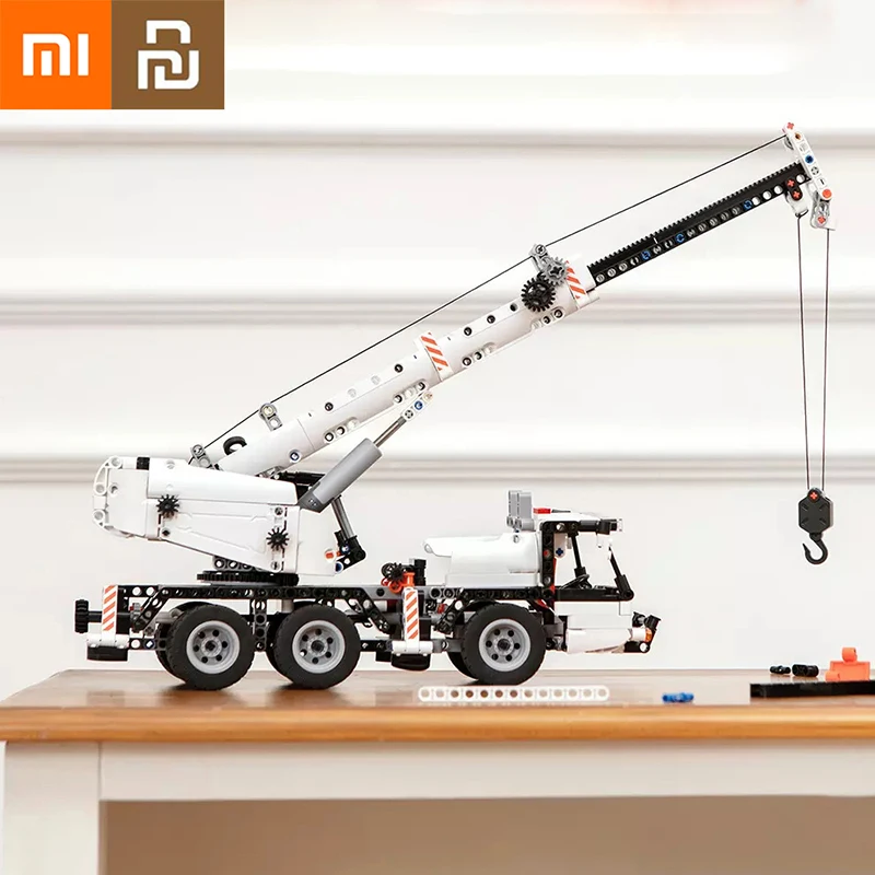 

Детский игрушечный автомобиль XiaoMi, инженерный кран, модель, маленький строительный блок, упражнения на интеллект, интересная имитация игру...