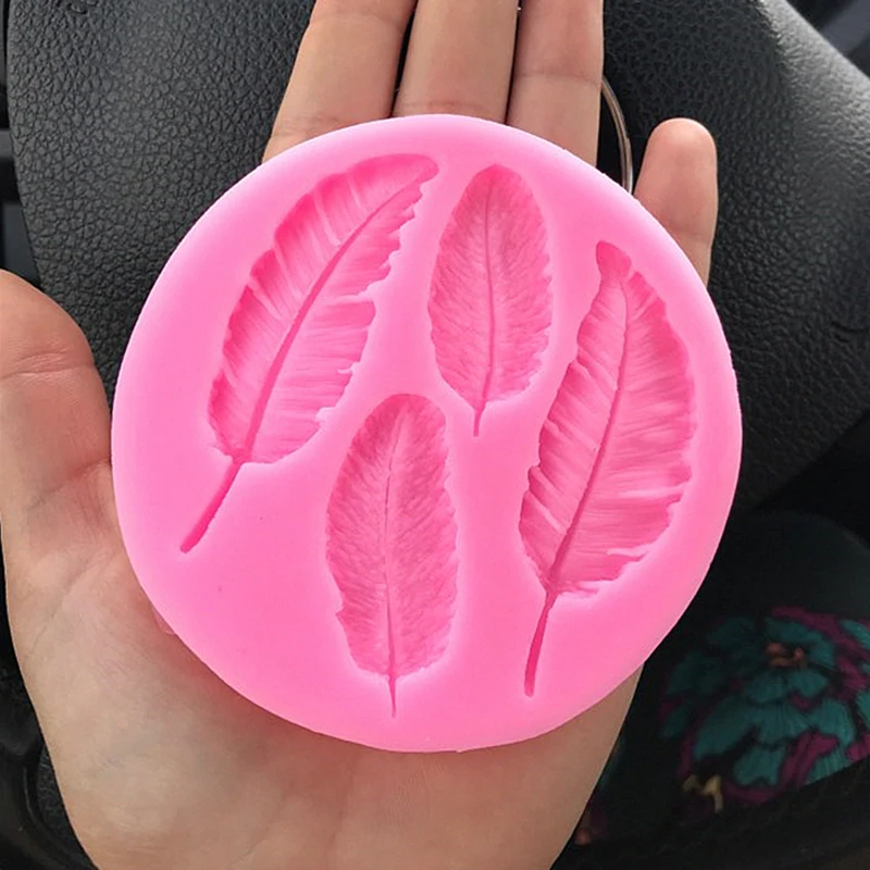 

Mini New Feather Silicone Mold For Sugarcraft Handmade Mould Fondant/Cake Decorating Tool Party DIY Mold Tool