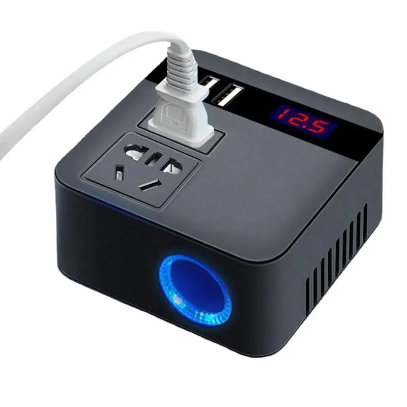 

Car Charger Inverter Safe Design Power Adapter 12V 24V To 220V Car Accessories Energy Saving Outlet For Phones Computers Trucks