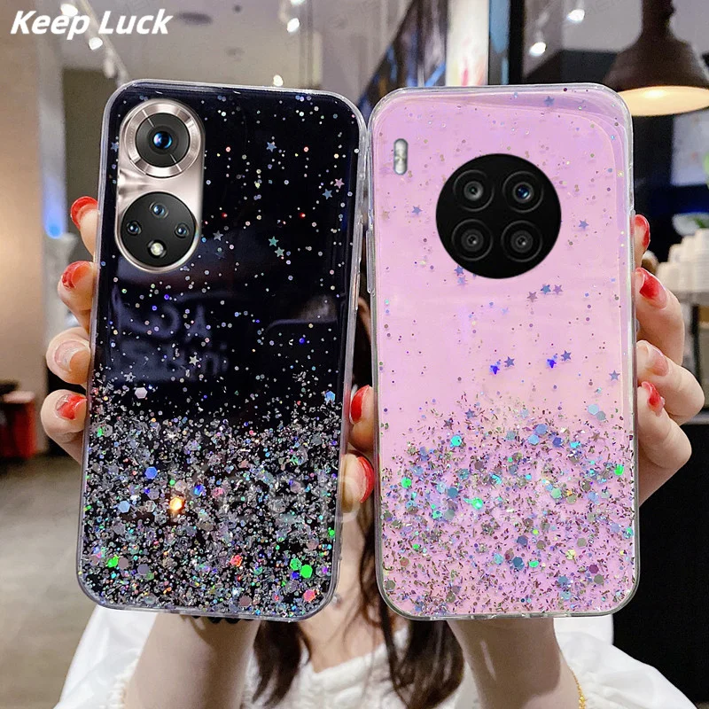 

Fashion Glitter Case For Huawei P20 P30 P40 P50 Pro Lite Mate10 20 20X Y7 Y9 Y6P Y7P Y7A Y9A Y9S Soft Crystal Spakly Bling Cover