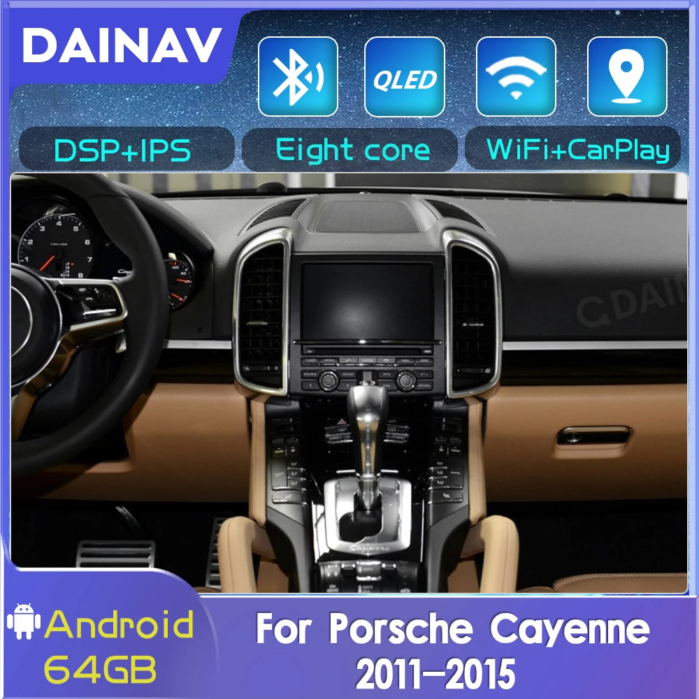 Фото CarPlay Android радио для PORSCHE CAYENNE 2011-2015 Радио мультимедийный плеер gps-навигация dvd-плеер