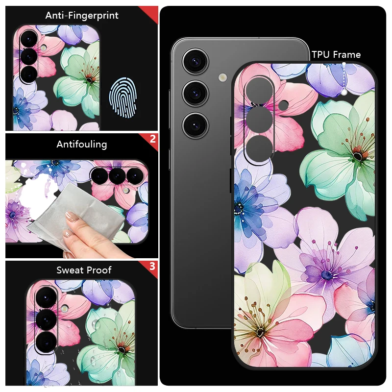 Чехол для телефона с цветочным принтом Lily Hibiscus для Samsung Galaxy A57 A17 A56 A16 A55 A15 A36 5G S26 S25 S23 S22 Ultra S24 FE, мягкий чехол (art.: 3920da4e5bc67) - 3920da4e5bc67