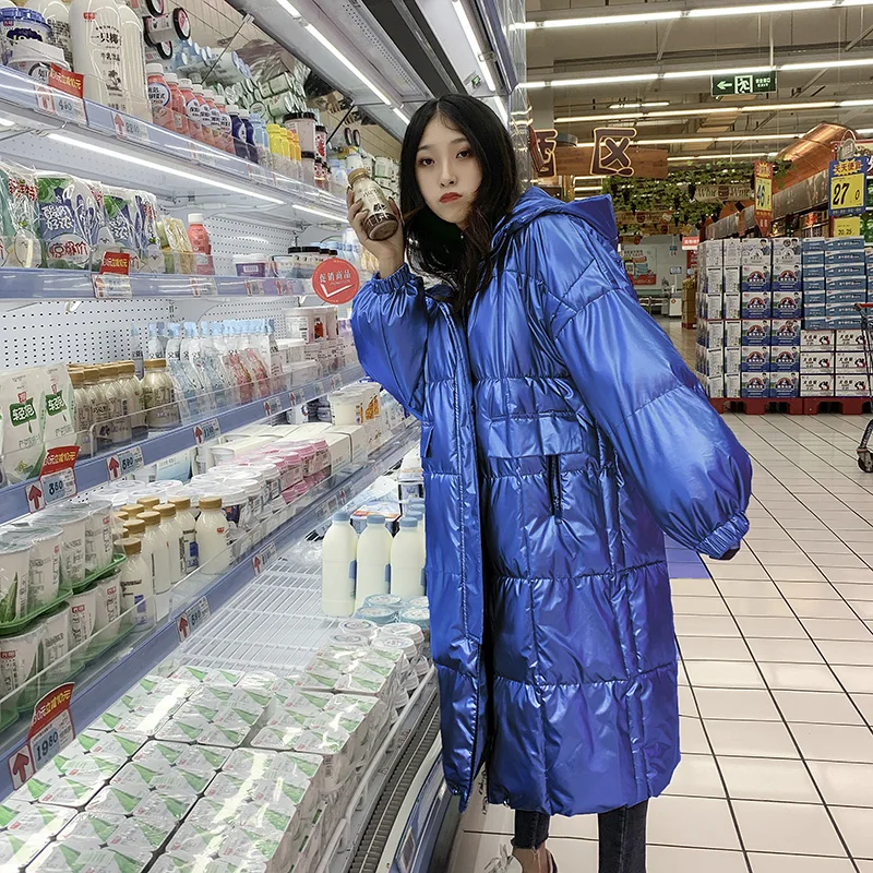 Women Fashion Long Hooded Parkas Winter Clothes Down Cotton Coat Jackets Female Thick Oversize Solid Warm Parkas Woman 5 Colors