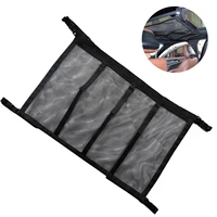 car interior ceiling cargo net double layer car roof net pocket car travel accessories for long trips kids interior accessories