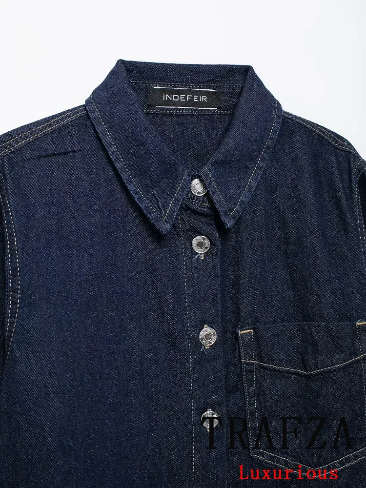 Винтажный шикарный женский ковбойский костюм TRAFZA однобортный свободный жакет с