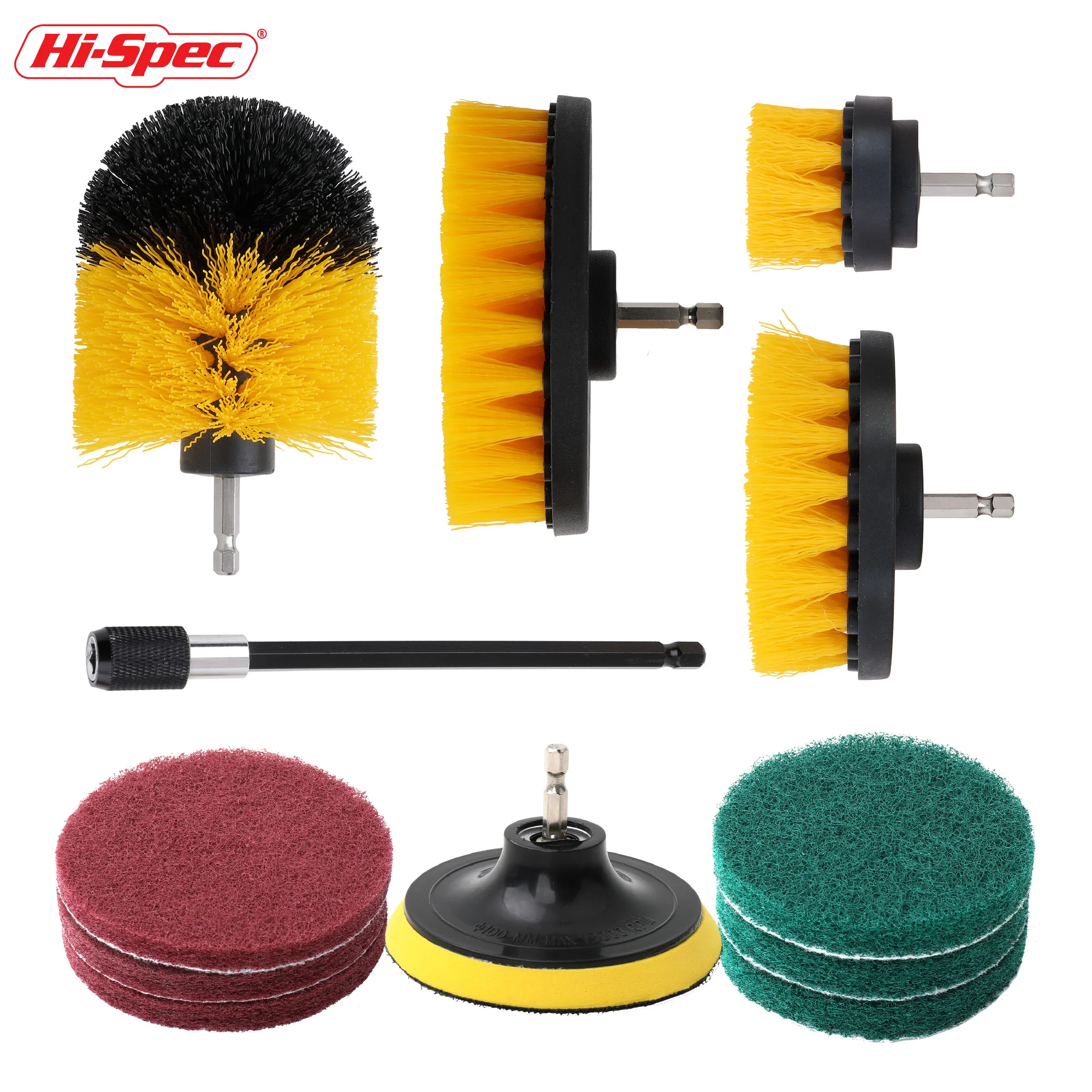 

Электрическая щетка-скруббер, пластиковая круглая бриллиантовая щетка, Набор насадок для дрели, полировщик для автомобиля, набор для чистк...