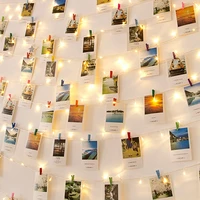 a 4m usb led light photo clip copper string lights starry fairy powered for hang pictures cards bedroom wall decorations