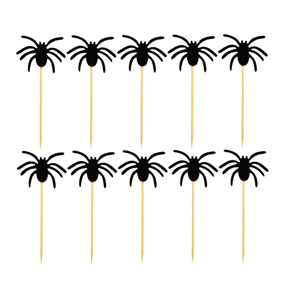 10 шт. фруктовые торты выбор для Хэллоуина вставка десерта на Хэллоуин черный