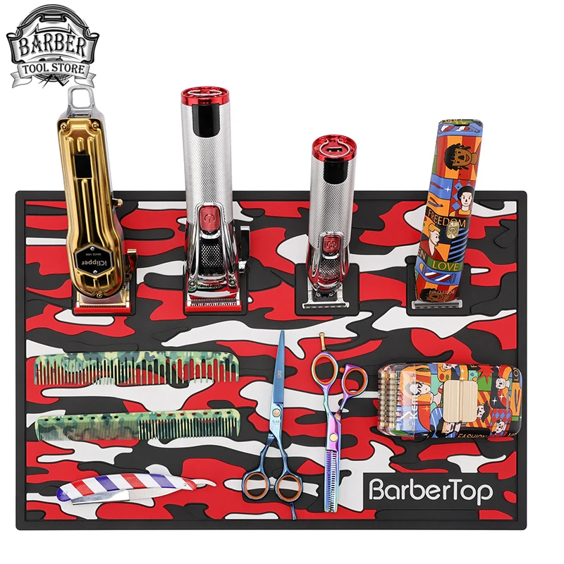 

BarberTool Storage Mat Coiffeur Accessories Salon Magnetic SiliconeMat For Scissors And Combs Haircut Tools Scissors Display Mat