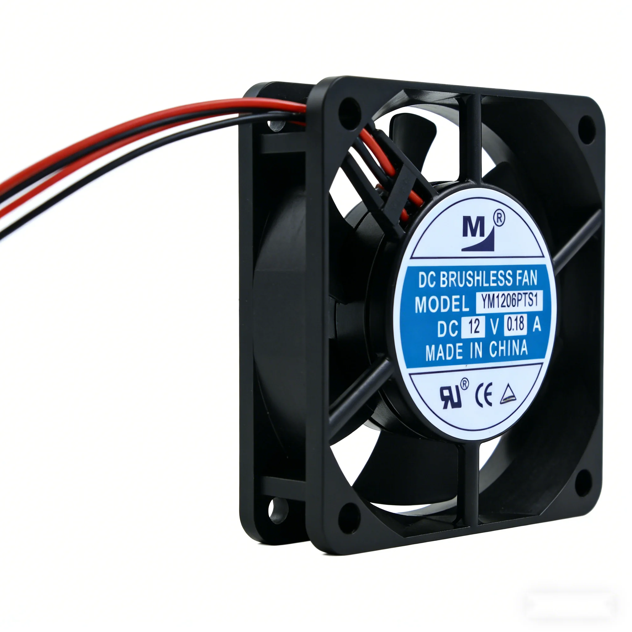 4-проводной бесшумный мини-вентилятор YM1206PTS1 6025 DC12V 0.18A 6CM для охлаждения ПК, корпуса и ЦП, 60x60x25мм (art.: 3920d99fa4dd0) - 3920d99fa4dd0