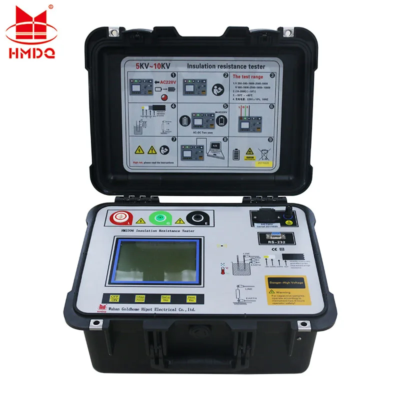 

Portable megohmmeter digital HV megger 5kV 10kV Ohm Meter high accuracy IR insulation resistance tester with PI and DAR