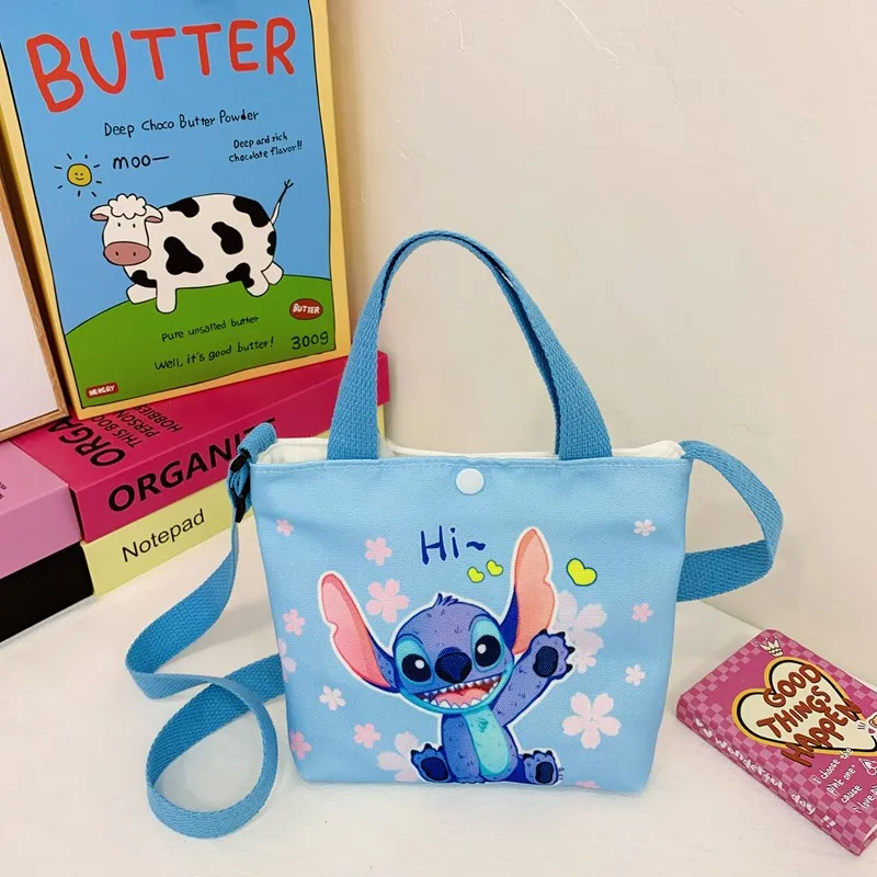 Kawaii Stitch сумка через плечо Disney аксессуары для хранения Messenger Lilo рюкзак холщовая