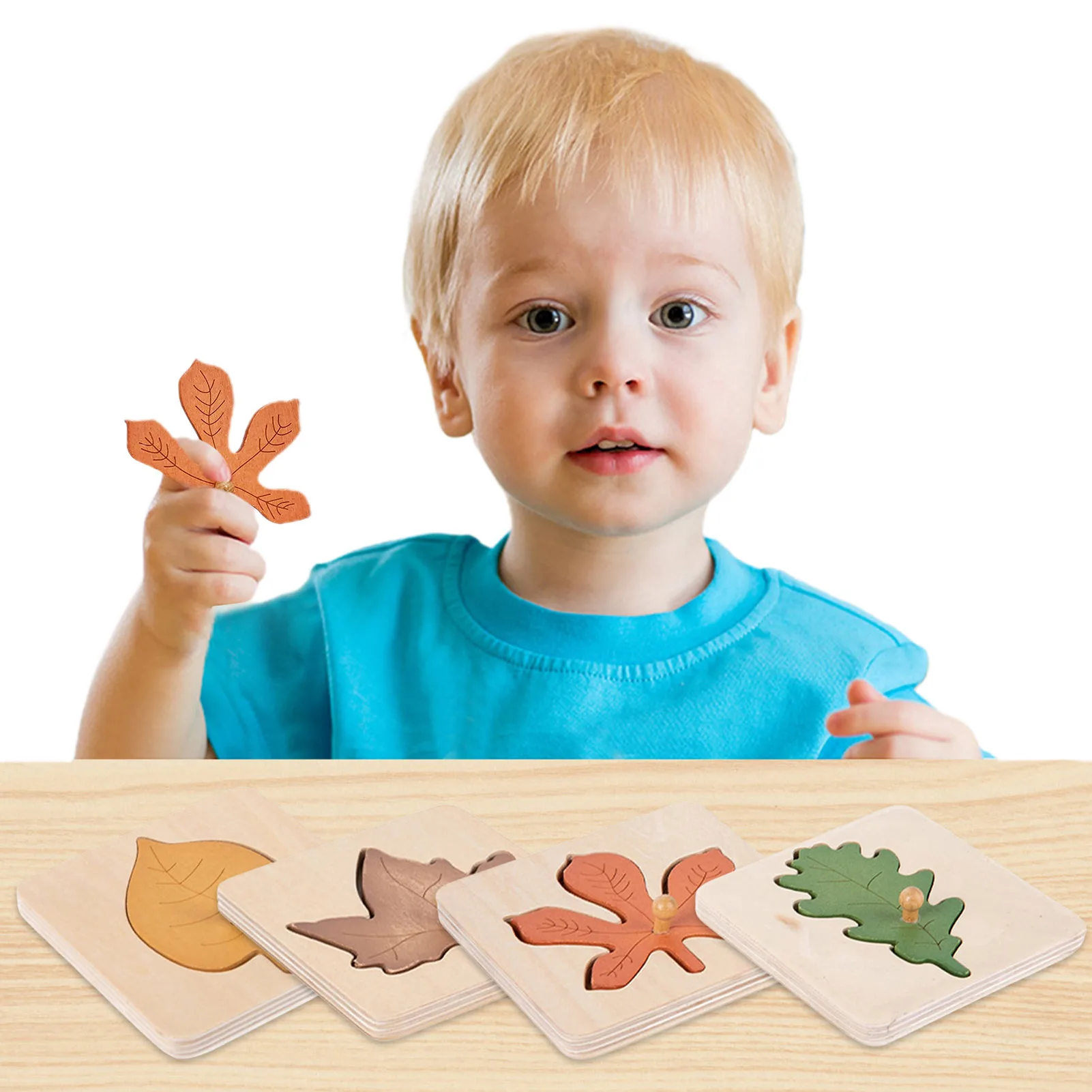 

Leaf Puzzle Montessori Wooden Jigsaw Puzzles For Toddlers Educational Learning Stem Toys For Preschool Early Child Boys Girls