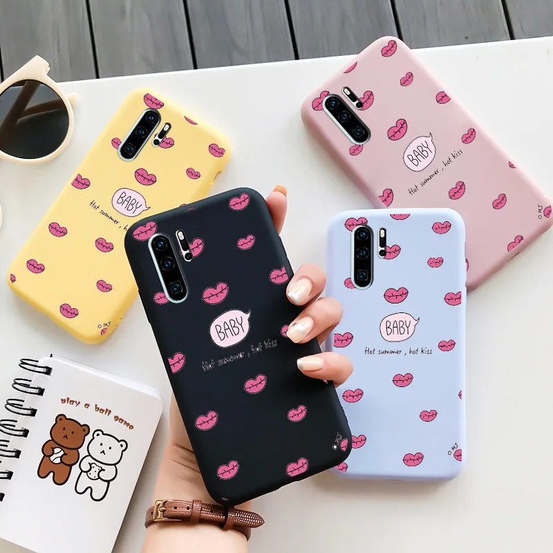 

Leaf Mouth Case For Huawei P 10 20 30 40 50 7 8 9 Plus Pro G9 Lite 2017 SELFIF Silicone Soft Shell Candy Colors Drop Protection