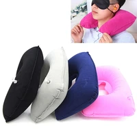 inflatable air pillow bed sleeping camping pillow soft u shape neck stretcher backrest pillow for travel plane head rest support