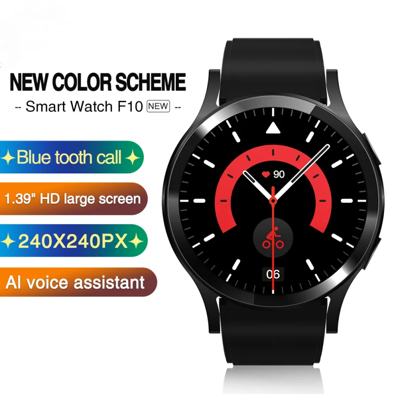 

F10 Men's Smart Watch 1.39 "bluetooth Call Heart Rate Blood Oxygen Blood Pressure Sleep Monitor More Exercise Smartwatch Men