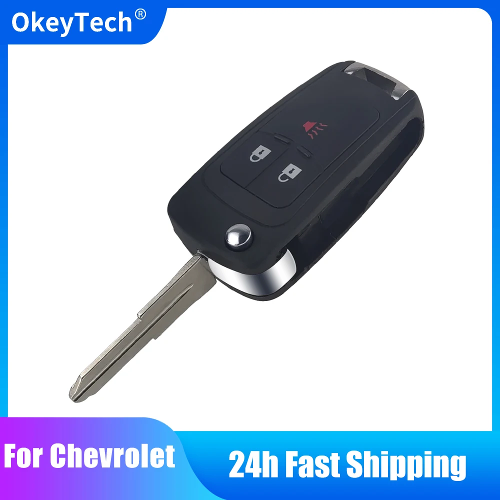 

OkeyTech 3/2 + 1 кнопки для Chevrolet Spark 2012 2013 2014 2015 2016, удаленный Автомобильный ключ, корпус, флип-чехол для замены