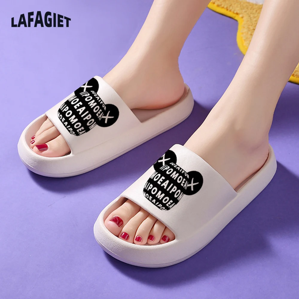 

Cartoon Printed Outdoor Slippers Ladies Flat Slippers Soft Slippers Woman Designer Shoes Summer Home Bathroom Beach Indoor Shoes