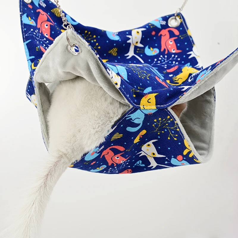 

Winter Small Pet Hammock Warm Hamster Guinea Pig Hanging Beds Mini Cage Hanging Nest Bed Hammock for Rodent Rat Squirrel Ferret