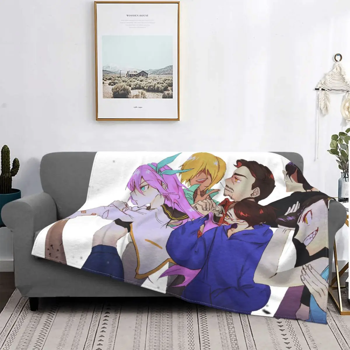 

Aubrey-mantas de punto para dormitorio, cobertor de lana Omori, portátil, Ultra suave y cálido, para sofá