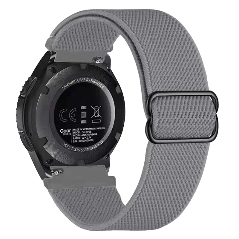20mm/22mm Strap For Samsung Galaxy Watch 4/5/5 pro/classic/46mm/Active 2/Gear S3 44mm 40mm Nylon Elastic Huawei GT 2/3 Pro Band
